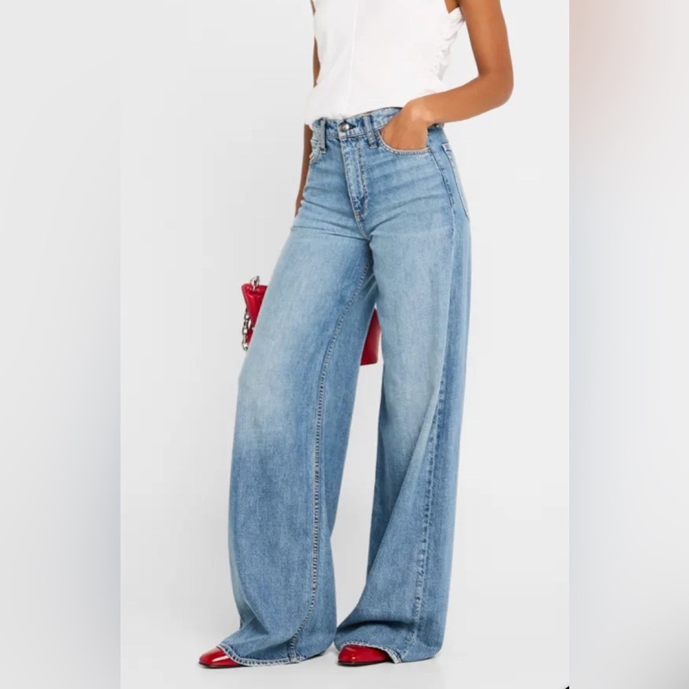 NWT Rag & Bone Beverly Featherweight Sofie High-Rise Full Length Wide Size 27 4